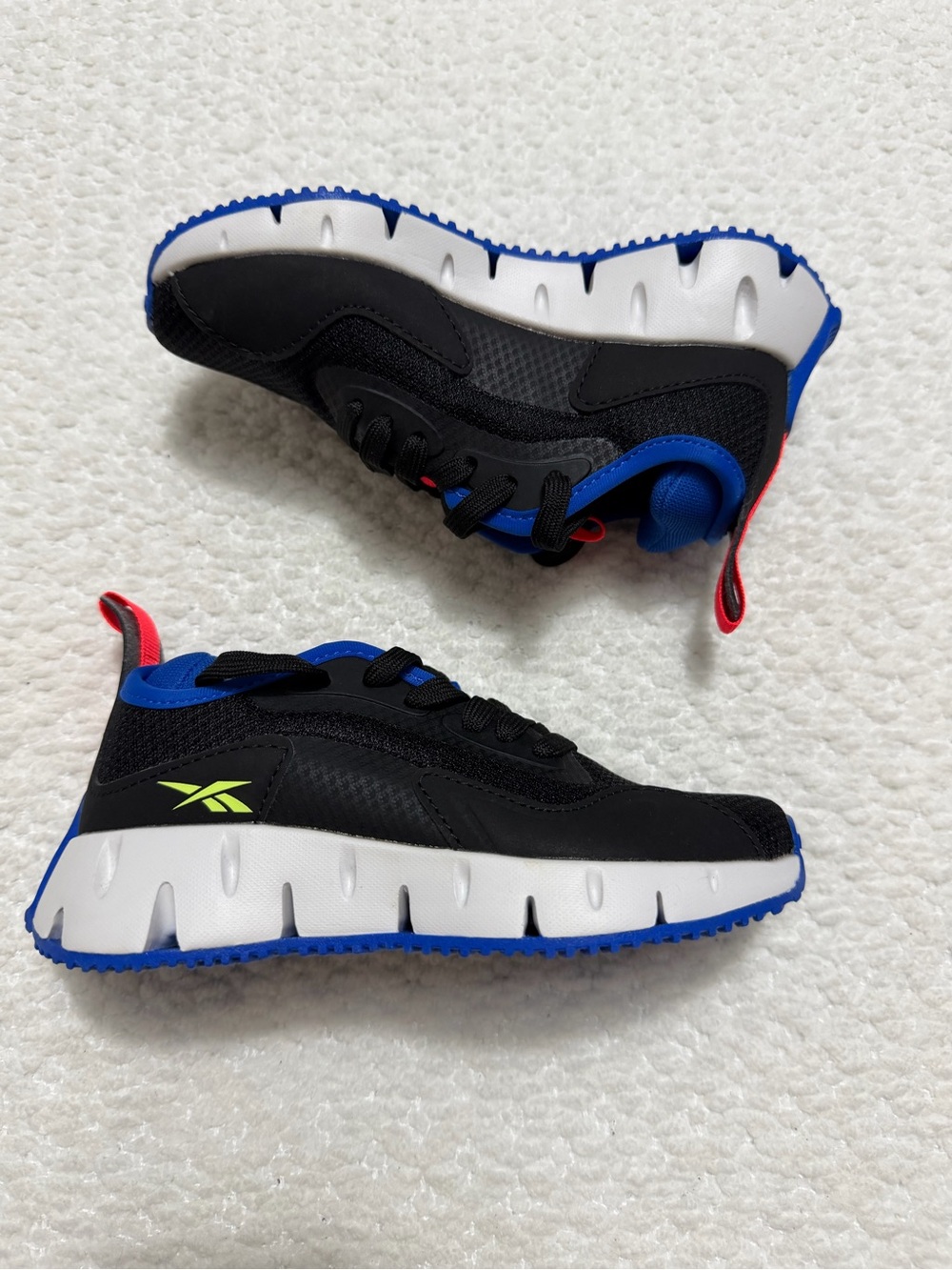 Reebok Zig Dynamica Black Neon Mint Toddlers Size 12